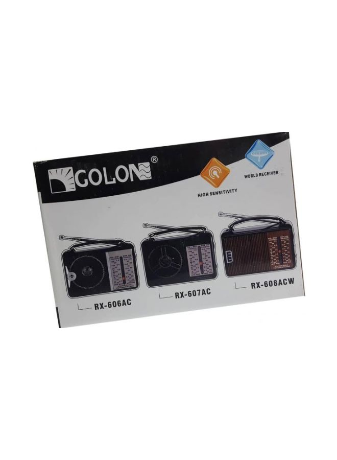 Golon - 5 Bands Radio RX-606AC Black/Silver - Image 1