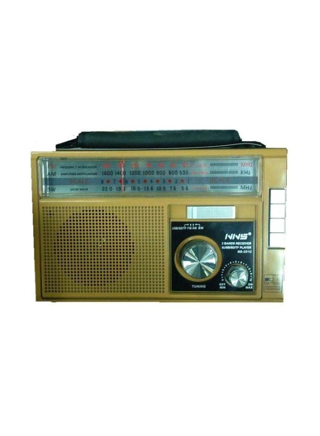 NNS - Portable FM Radio NS-251U Brown/Black - Image 1