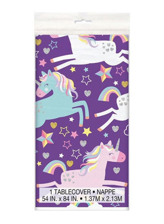 Unicorn Printed Birthday Party Table Cover 54 x 84inch