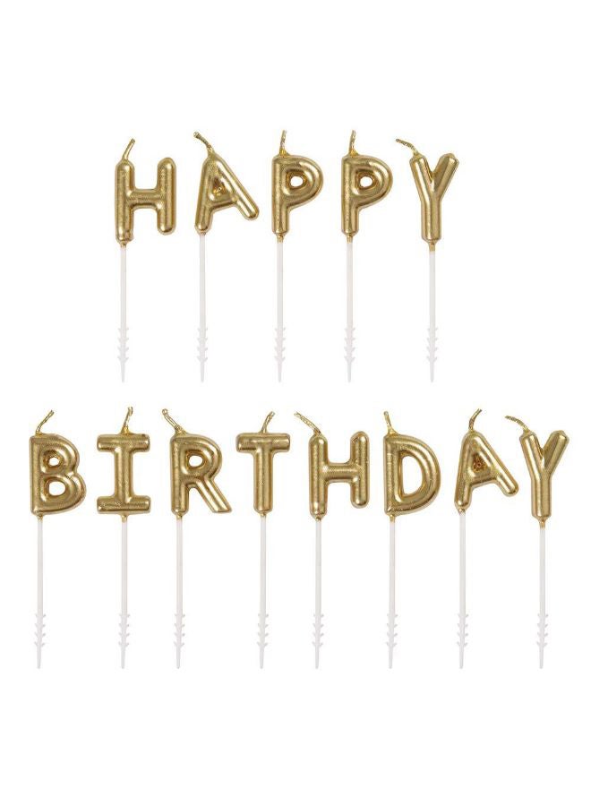 13-Piece Happy Birthday Letter Pick Candle Set