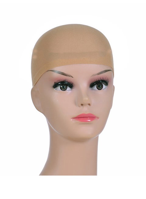 2-Piece High Elasticity Wig Net Cap Skin colour 20cm