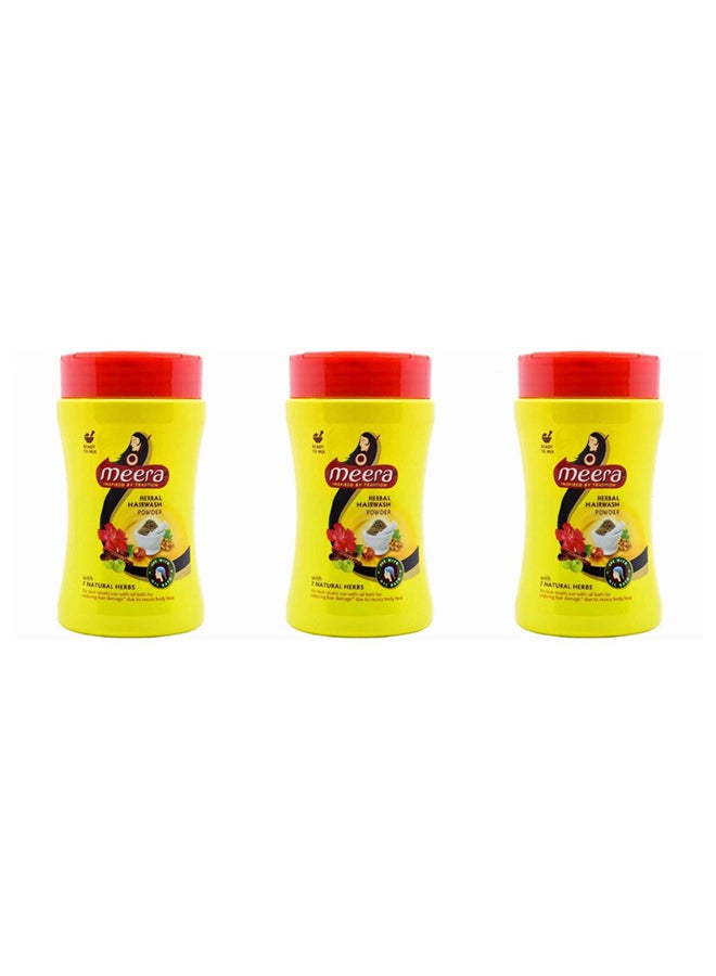 MEERA Pack of 3 Herbal Hairwash Powder 3 x 120grams 
