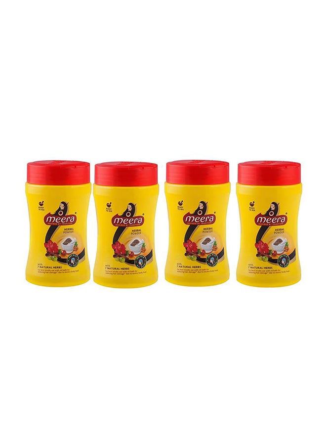 MEERA Pack of 4 Herbal Hairwash Powder 4 x 120grams 