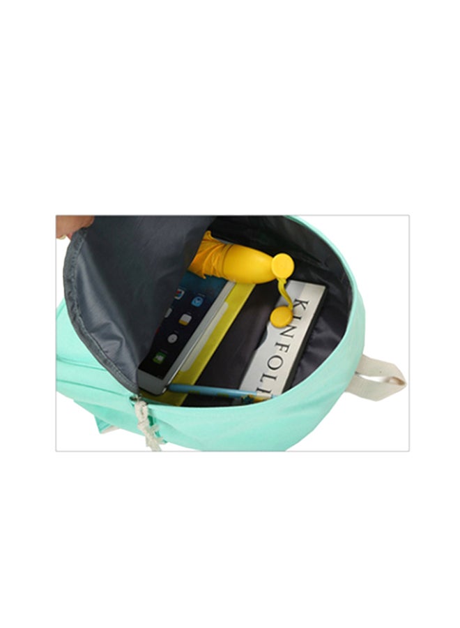 6-Piece Fresh Fashion Sports Backpack Set Green - Image 2