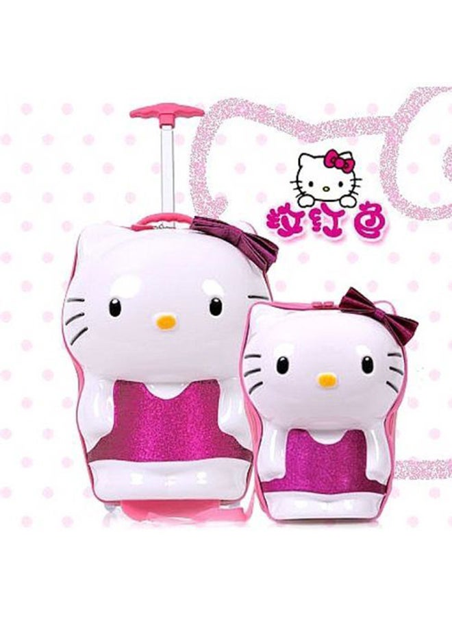Generic 2-Piece Kids Backpack Set White/Pink  - Image 1