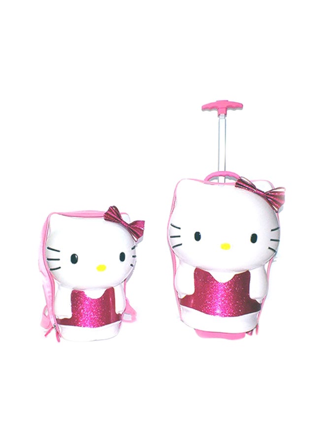 Generic 2-Piece Kids Backpack Set White/Pink  - Image 2
