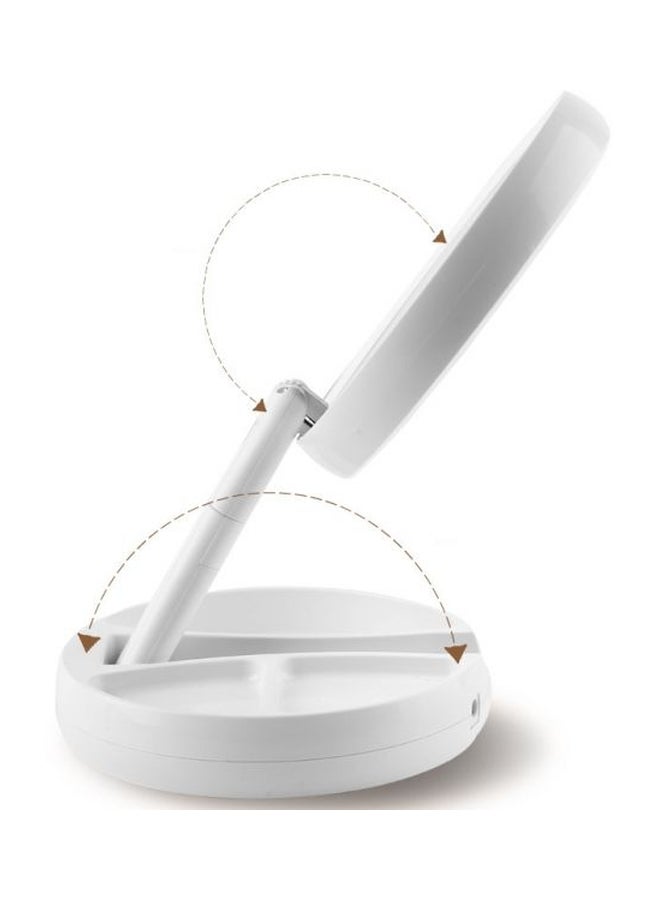 مرآة قابلة للطي أبيض/فضي - Image 3