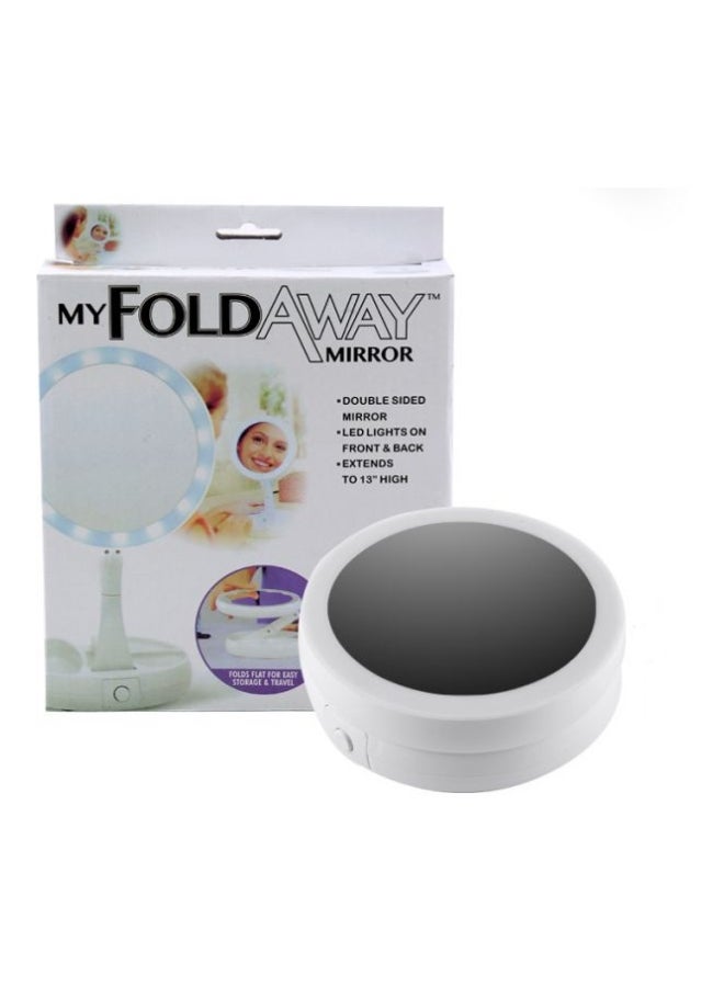 مرآة قابلة للطي أبيض/فضي - Image 5