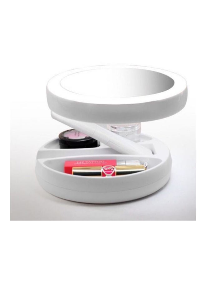 مرآة قابلة للطي أبيض/فضي - Image 4