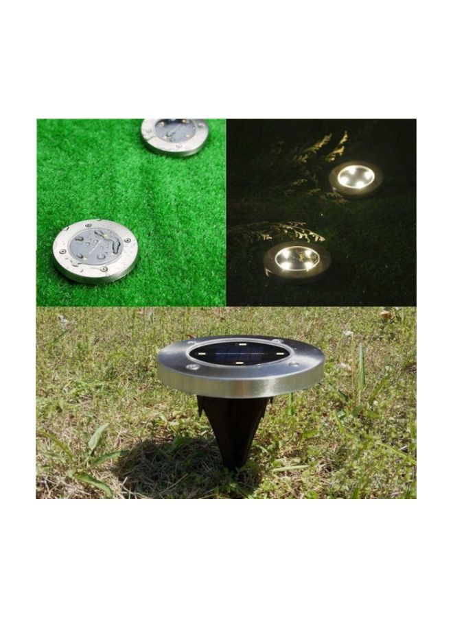 ماركة غير محددة طقم مصابيح استشعار حساسة بإضاءة LED للفناء تعمل بالطاقة الشمسية من قطعتين أبيض  - Image 4
