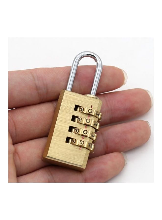 Generic - 4-Digit Number Password Luggage Lock Gold - Image 1