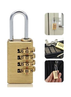 Generic 4-Digit Number Password Luggage Lock Gold  - Image 4