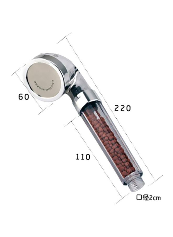 Generic Handheld Shower Head Silver/Clear  - Image 2