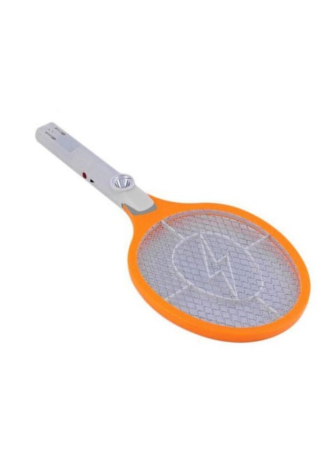 LED Electric Bug Zapper Racket Orange/White 51centimeter
