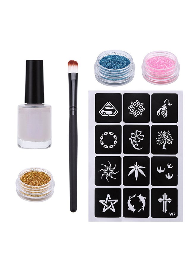 Waterproof Tattoo Templates Embroidery Set Multicolour