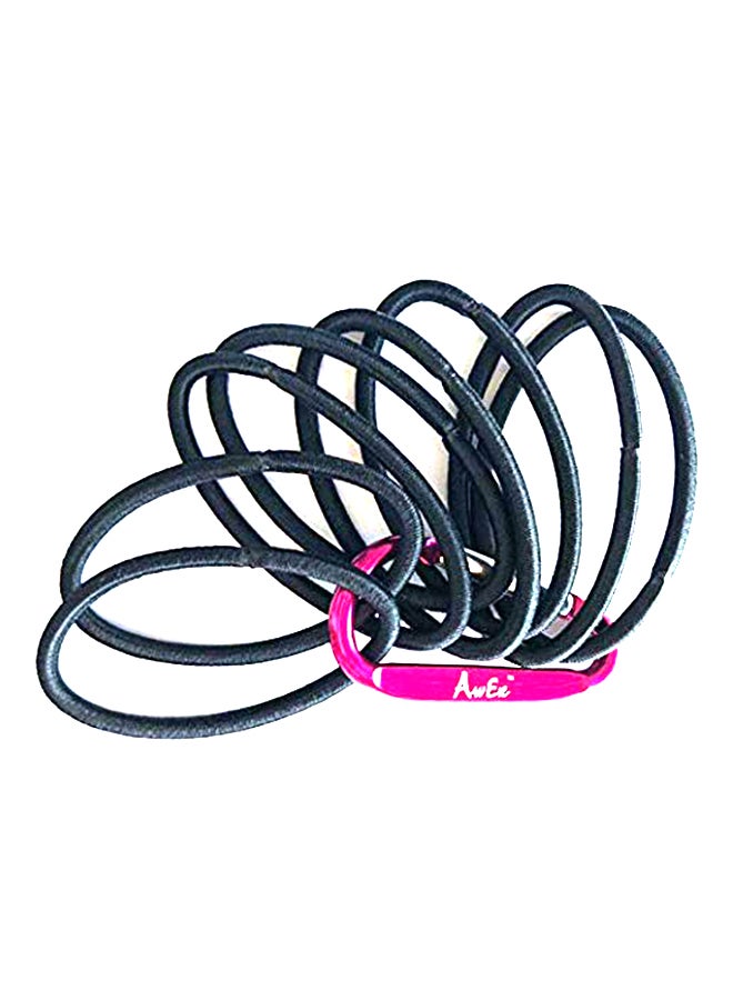 AwEx 36-Piece Strong Hair Elastics With Ponytail Holder Set Black - Image 2