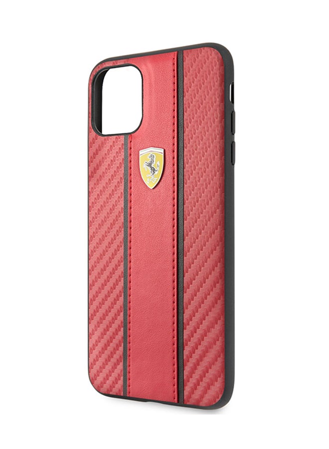 Carbon PU Leather Hard Case For Apple iPhone XI Red - v1568097965/N29845416A_1