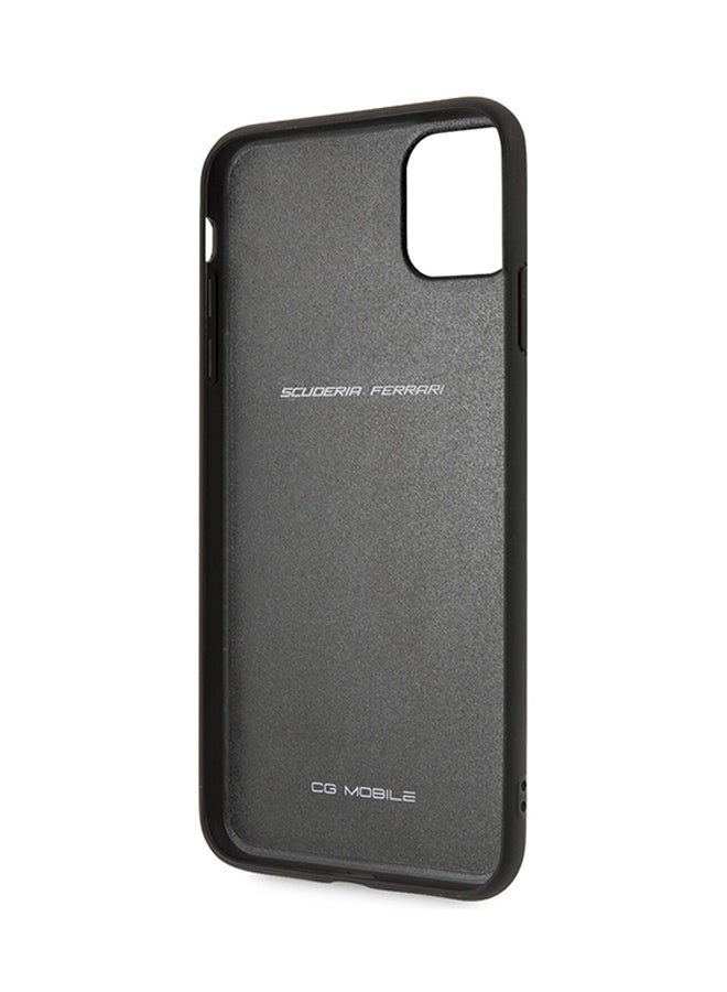 Carbon PU Leather Hard Case For Apple iPhone XI Red