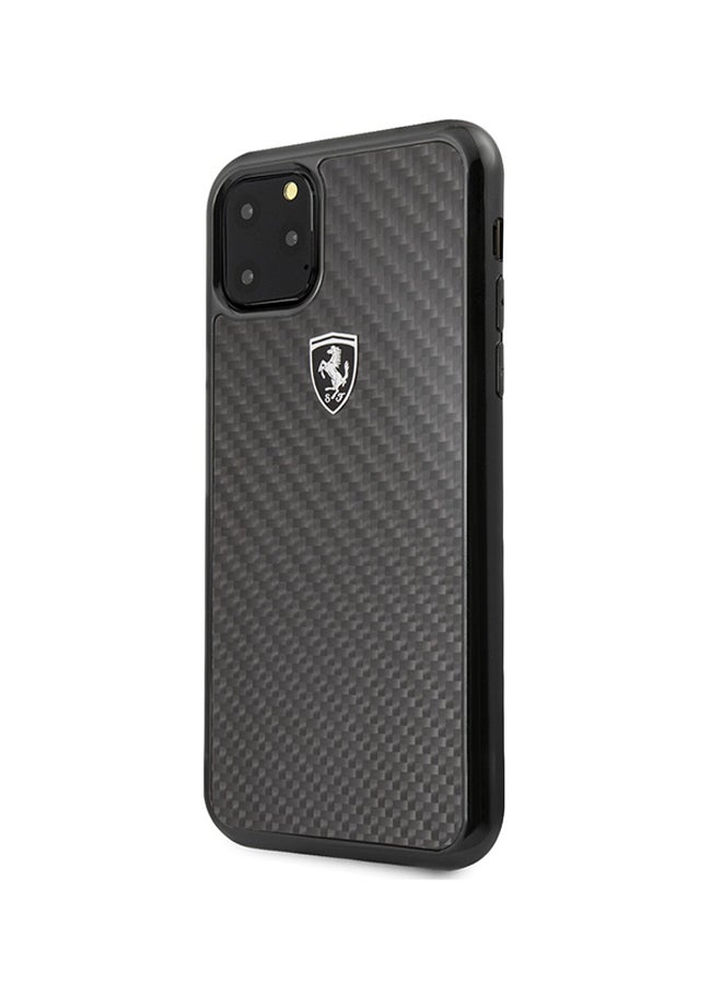 فيراري غطاء حماية هيرتيج صلب من ألياف كربون أصلي لهاتف أبل آيفون XI ماكس أسود - Image 3