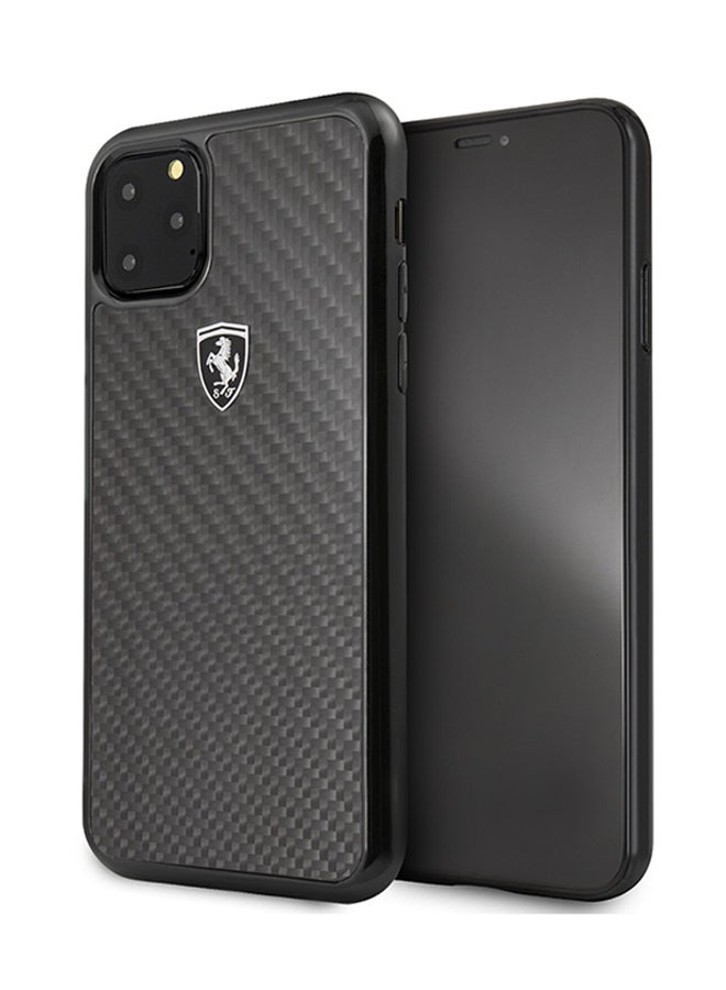 فيراري غطاء حماية هيرتيج صلب من ألياف كربون أصلي لهاتف أبل آيفون XI ماكس أسود - Image 4