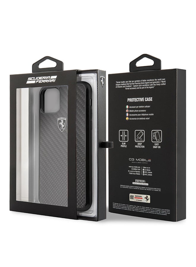 فيراري غطاء حماية هيرتيج صلب من ألياف كربون أصلي لهاتف أبل آيفون XI ماكس أسود - Image 5