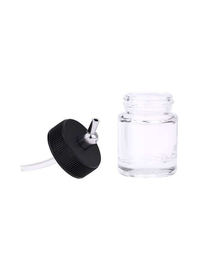 10-Piece Glass Bottles Airbrush Set Clear 18.5x7.5x8centimeter - Image 4