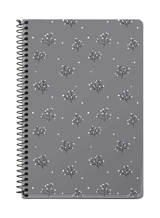 Stylizedd Winter Splinter A5 Spiral Notebook Grey