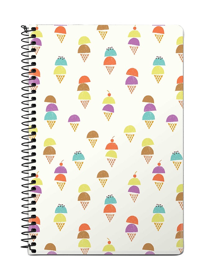 Stylizedd Scoopy Cones A5 Spiral Notebook Multicolour