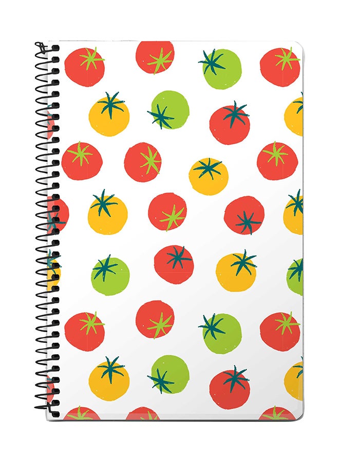 Stylizedd Different Tomatoes A5 Spiral Notebook White/Red/Yellow