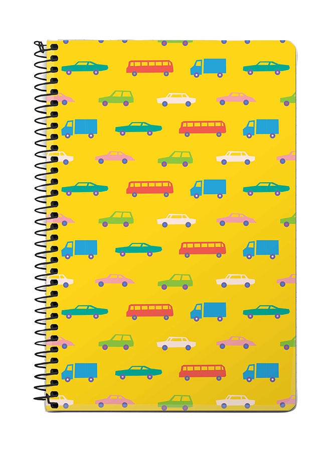 Stylizedd Opposite Traffic A5 Spiral Notebook Yellow/Blue/Red