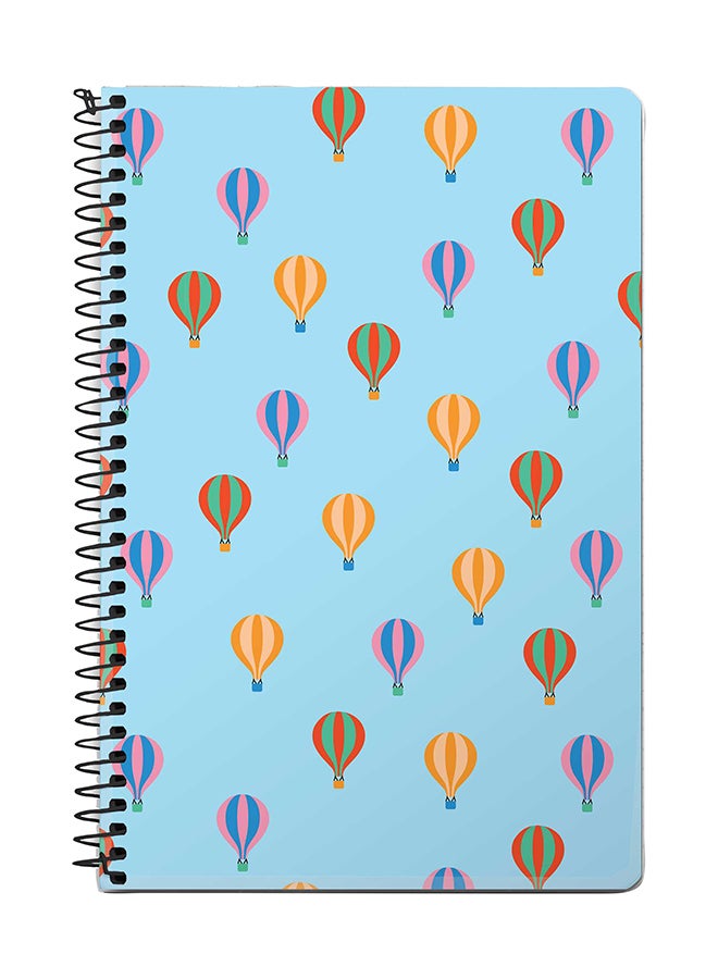 Stylizedd Hot Balloons A5 Spiral Notebook Blue