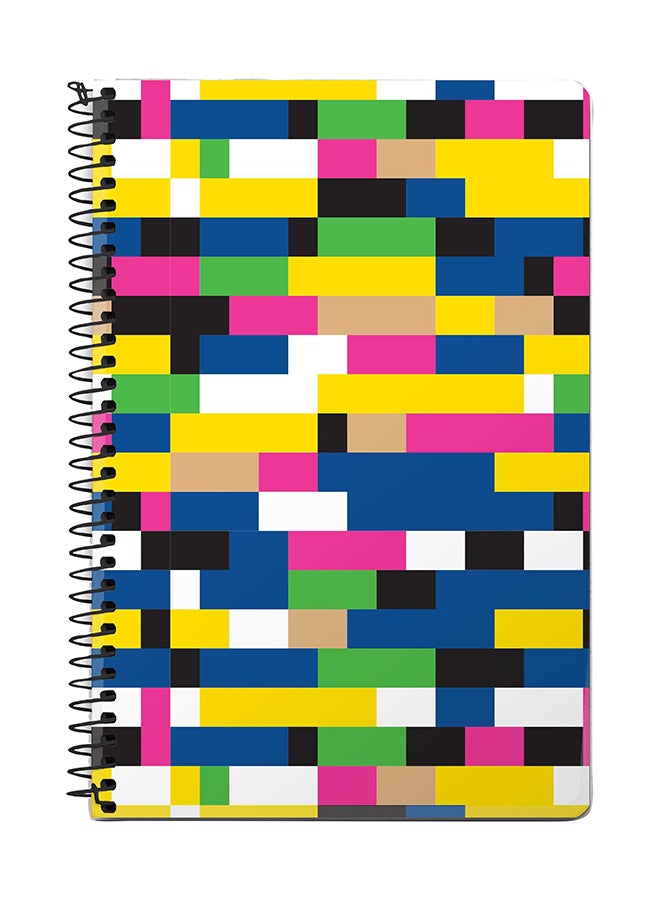 ستايلايزد دفتر ملاحظات بسلك مقاس A5 بتصميم قطع جميلة متعدد الألوان