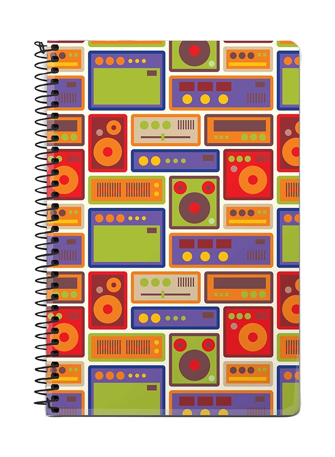 Stylizedd Retro Equipment A5 Spiral Notebook Multicolour