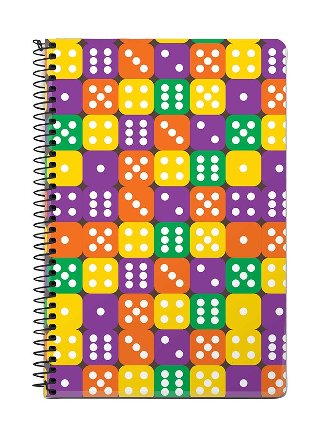 Stylizedd Dice Roll A5 Spiral Notebook Multicolour