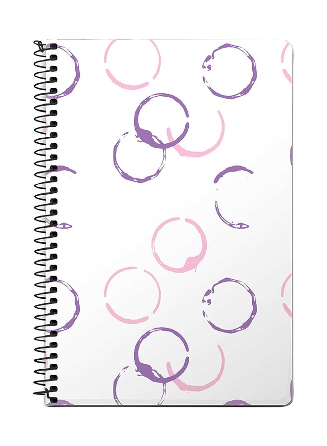 Stylizedd Pretty Stains A5 Spiral Notebook White/Purple