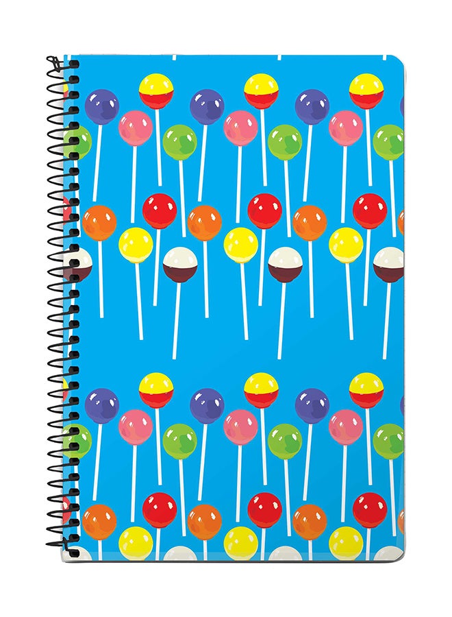 Lollipop Loops A5 Spiral Notebook Blue