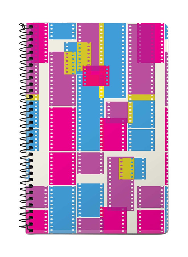 ستايلايزد دفتر ملاحظات بسلك مقاس A5 بتصميم شرائط فيلم متعدد الألوان