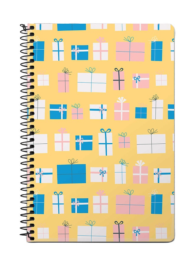 Stylizedd - Wrapped Presents A5 Spiral Notebook Multicolour - Image 1