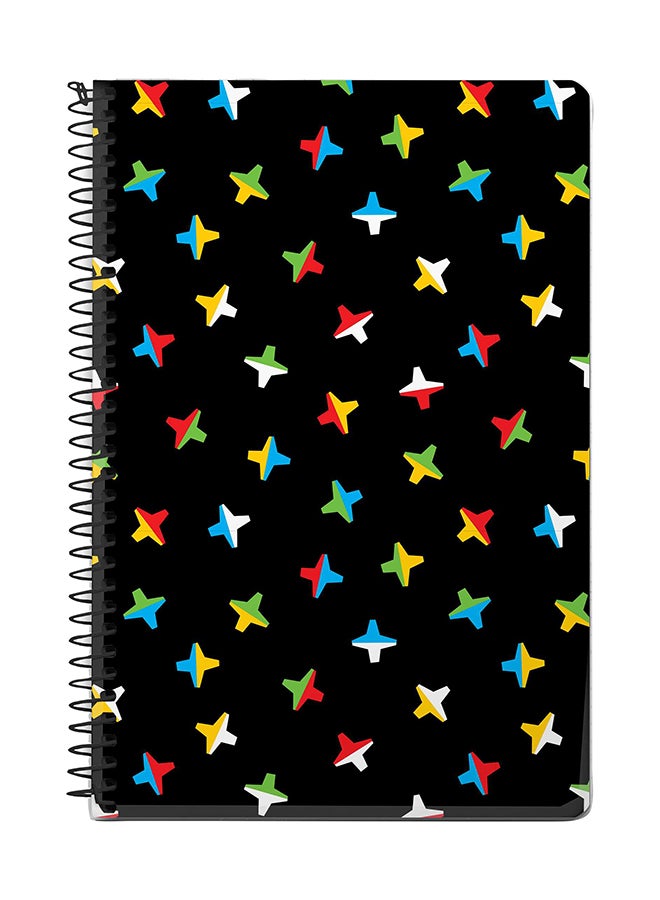 Stylizedd Two faced Ex'S A5 Spiral Notebook Black/Red/Yellow