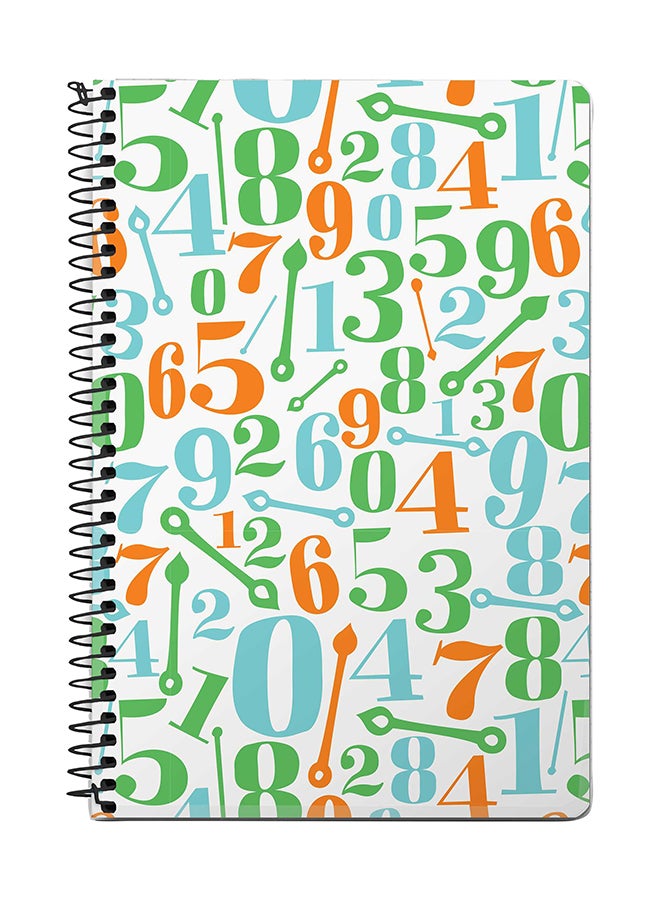 Stylizedd Clock work Counting A5 Spiral Notebook Multicolour 