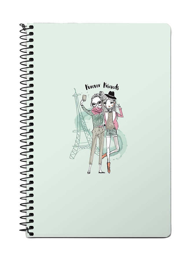 Stylizedd Forever Friends A5 Spiral Notebook Blue 