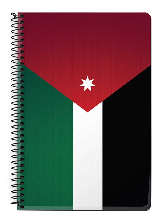Stylizedd Flag Of Jordan A5 Spiral Notebook Red/Green/Black
