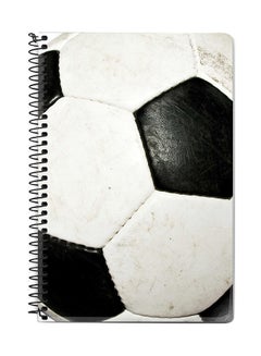 Stylizedd Football A5 Spiral Notebook White/Black 