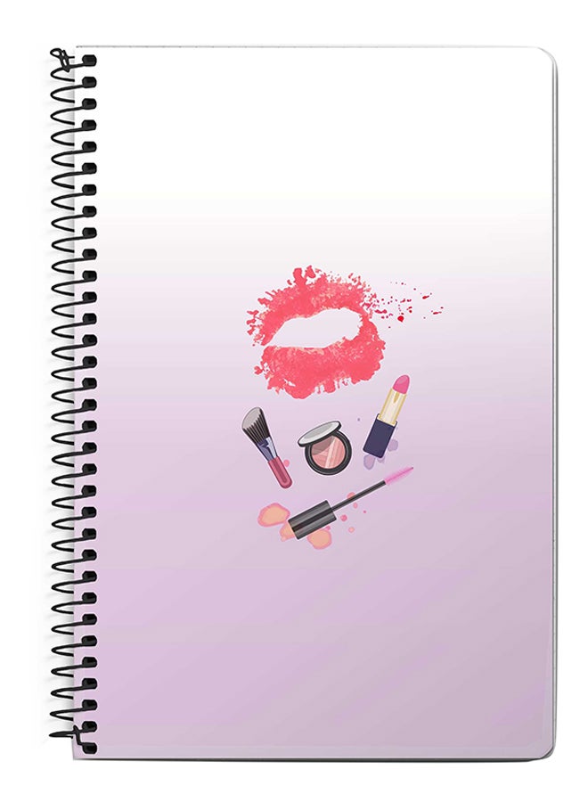 Stylizedd Makeup Kit A5 Spiral Notebook Grey/White/Pink 