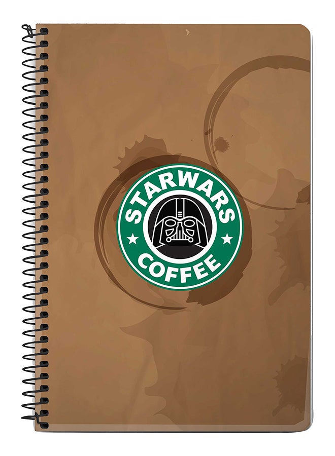 Stylizedd Starwars Coffee A5 Spiral Notebook Brown/Green