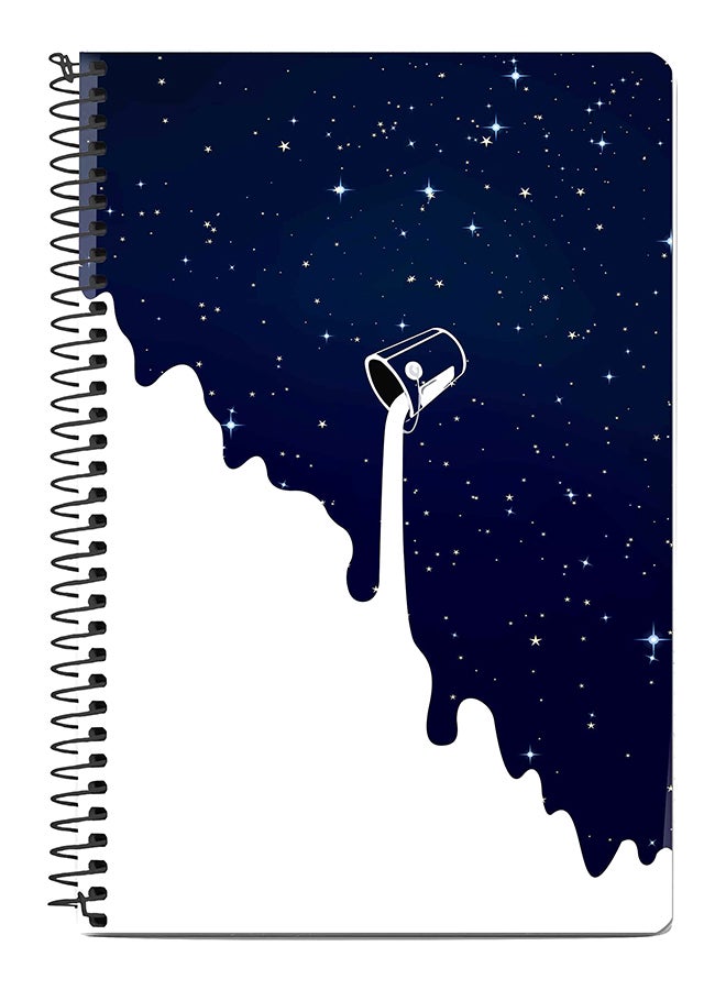 Stylizedd Milky Way A5 Spiral Notebook White/Blue