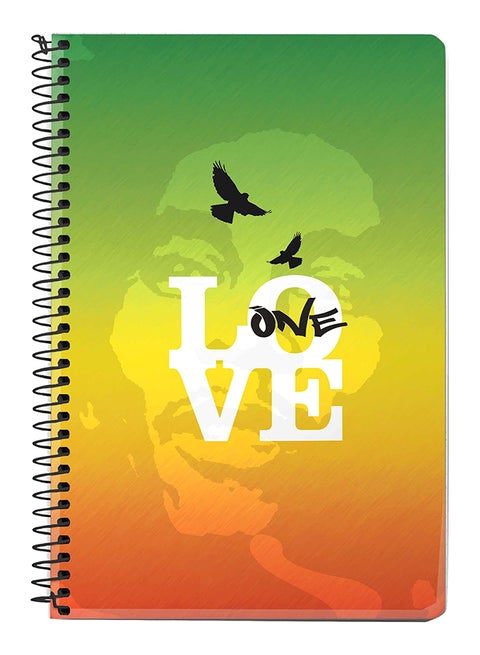One Love A5 Spiral Notebook Multicolour