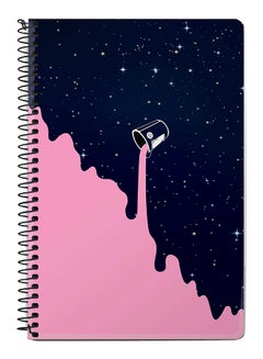 Berry Milky Way A5 Spiral Notebook Pink/Blue