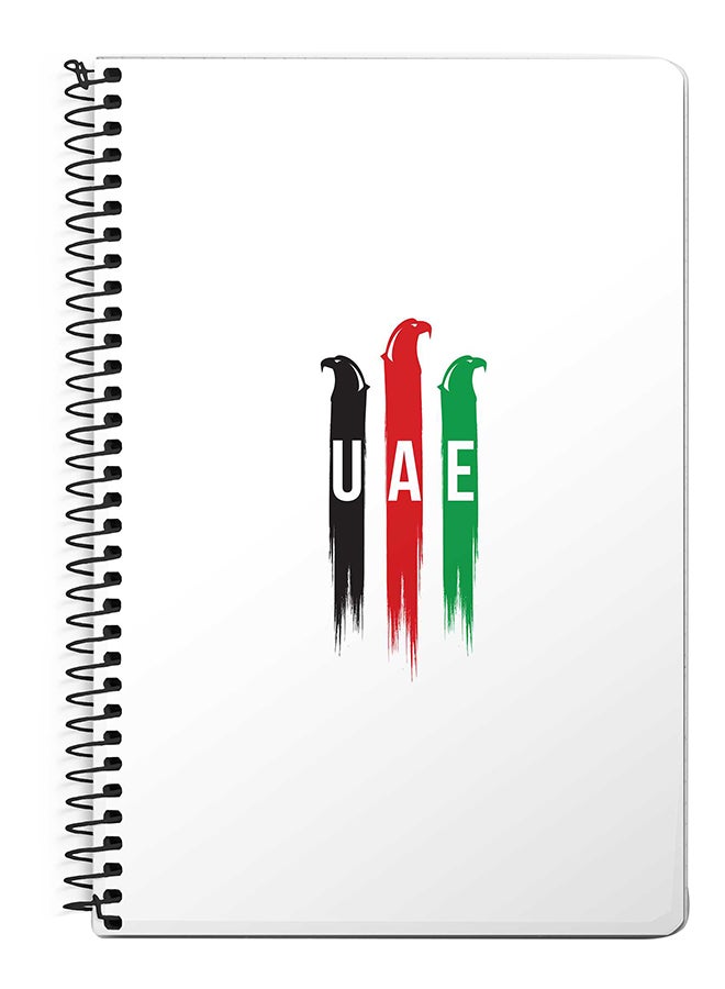 Stylizedd Uae Falcons A5 Spiral Notebook White