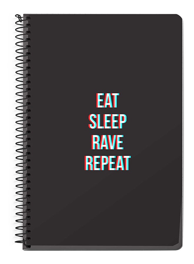 Stylizedd Rave Routine A5 Spiral Notebook Grey/White